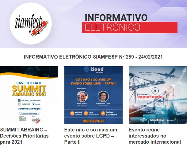 Informativo Eletrônico 259 - SIAMFESP