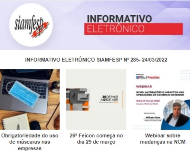 Informativo Eletrônico 285- SIAMFESP       