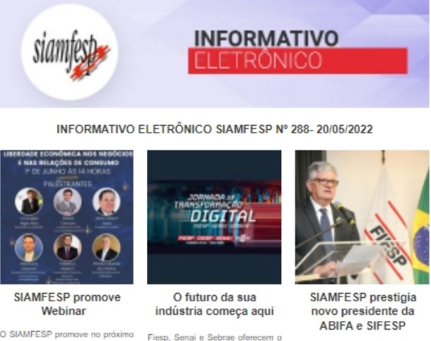 Informativo Eletrônico 288- SIAMFESP   