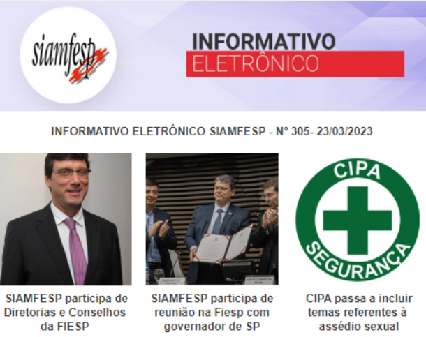Informativo Eletrônico 305 - SIAMFESP  