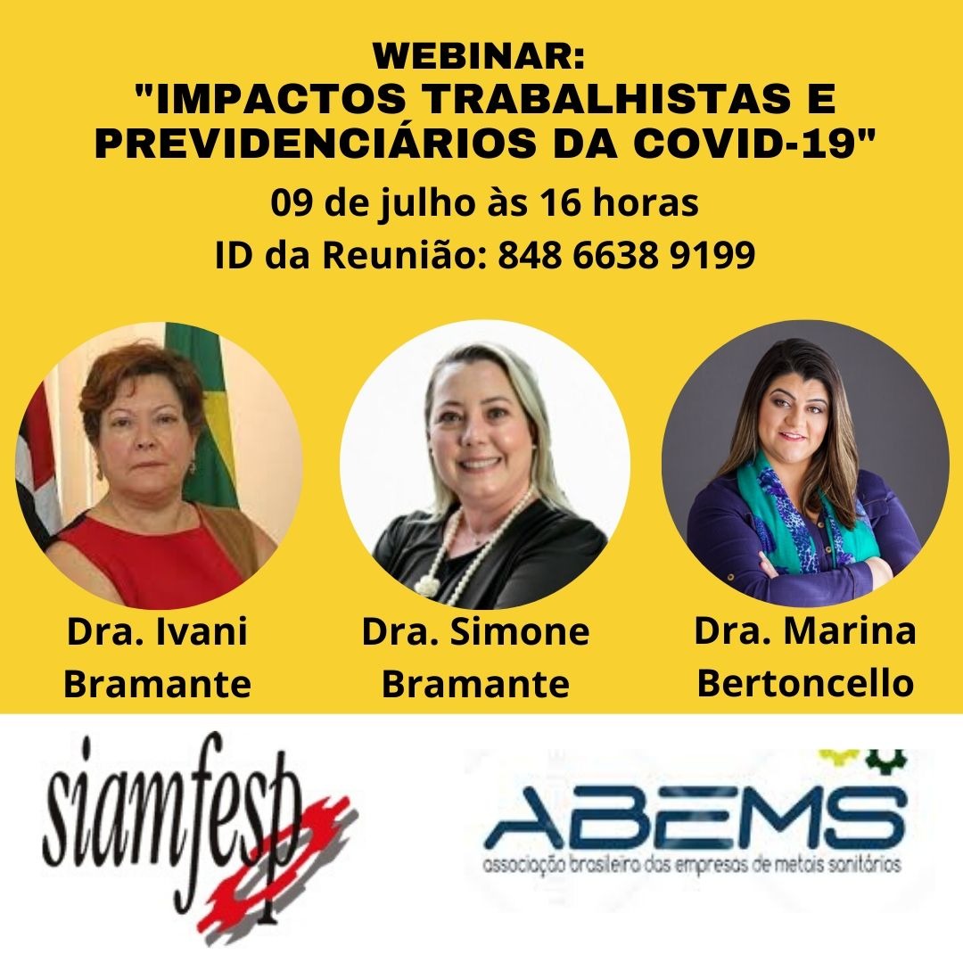 Webinar: Impactos trabalhistas e previdenciários da covid-19