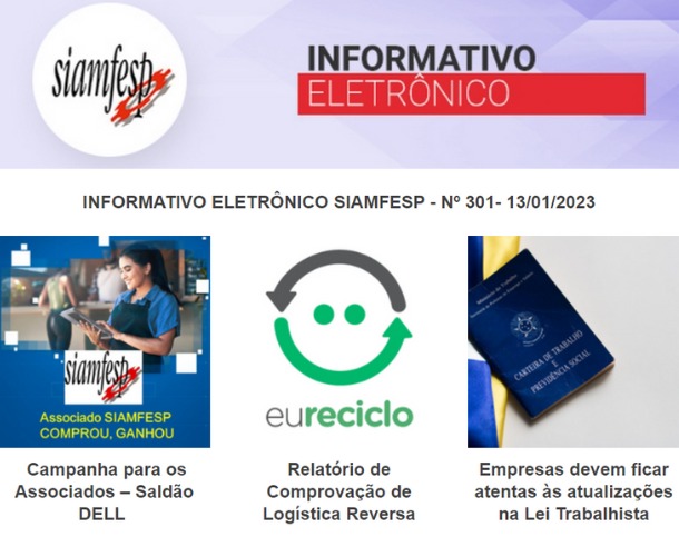 Informativo Eletrônico 301 - SIAMFESP   