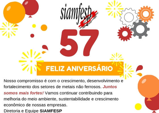 Parabéns aos 57 anos do SIAMFESP!