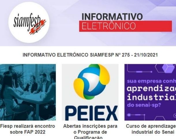 Informativo Eletrônico 275 - SIAMFESP      