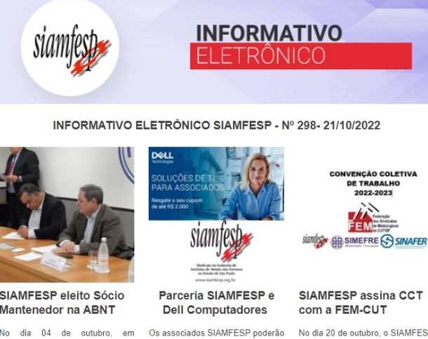 Informativo Eletrônico 298 - SIAMFESP 