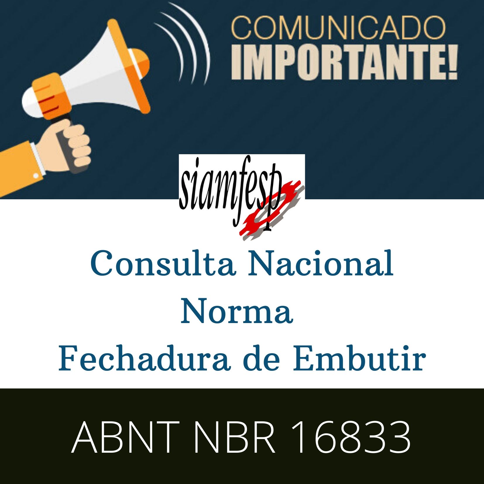 Nova Norma de Fechadura de Embutir vai para Consulta Nacional 
